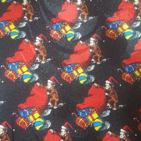 Curious George Christmas Necktie - Picture 2 of 4